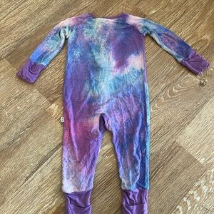 Little sleepies purple tie dye onesie